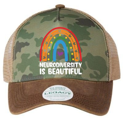 Neurodiversity Is Beautiful Autism Awareness Month Gift Legacy Tie Dye Trucker Hat