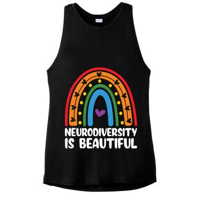 Neurodiversity Is Beautiful Autism Awareness Month Gift Ladies PosiCharge Tri-Blend Wicking Tank
