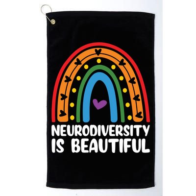 Neurodiversity Is Beautiful Autism Awareness Month Gift Golf Towel