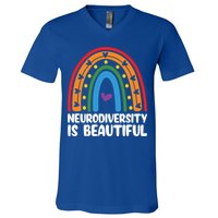 Neurodiversity Is Beautiful Autism Awareness Month Gift V-Neck T-Shirt