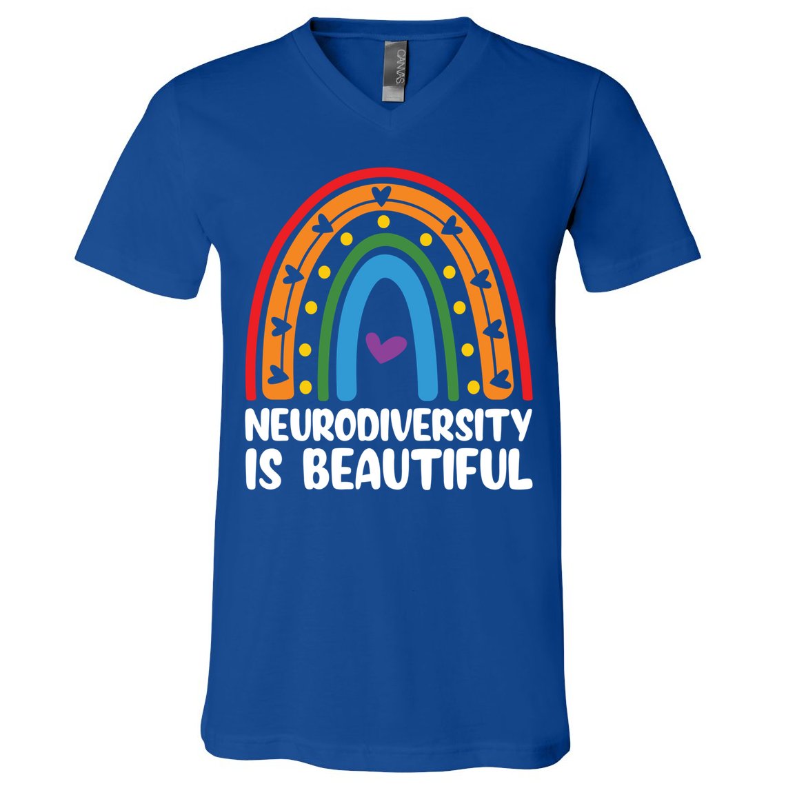 Neurodiversity Is Beautiful Autism Awareness Month Gift V-Neck T-Shirt