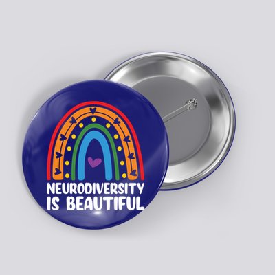 Neurodiversity Is Beautiful Autism Awareness Month Gift Button