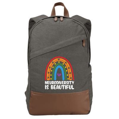 Neurodiversity Is Beautiful Autism Awareness Month Gift Cotton Canvas Backpack