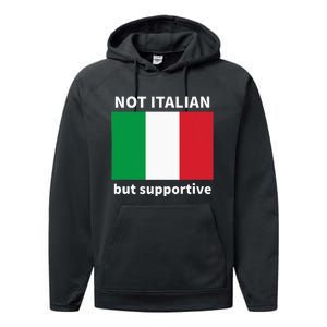 Not Italian But Supportive Performance Fleece Hoodie