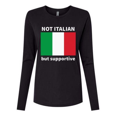 Not Italian But Supportive Womens Cotton Relaxed Long Sleeve T-Shirt