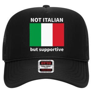 Not Italian But Supportive High Crown Mesh Back Trucker Hat