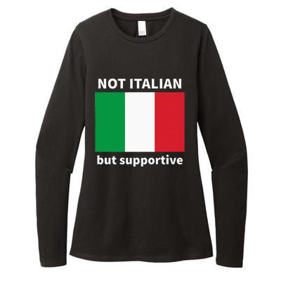 Not Italian But Supportive Womens CVC Long Sleeve Shirt