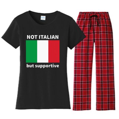 Not Italian But Supportive Women's Flannel Pajama Set