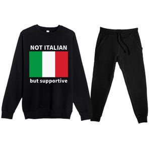 Not Italian But Supportive Premium Crewneck Sweatsuit Set