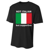 Not Italian But Supportive Performance Sprint T-Shirt