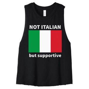 Not Italian But Supportive Women's Racerback Cropped Tank