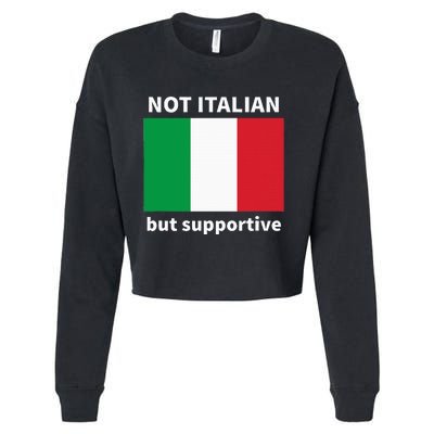 Not Italian But Supportive Cropped Pullover Crew