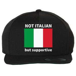 Not Italian But Supportive Wool Snapback Cap