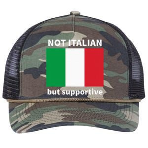 Not Italian But Supportive Retro Rope Trucker Hat Cap