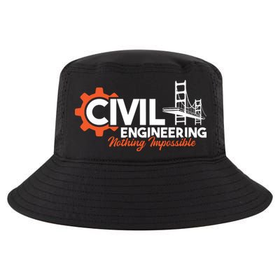 Nothing Impossible Bridge Engineer Civil Engineering Cool Comfort Performance Bucket Hat