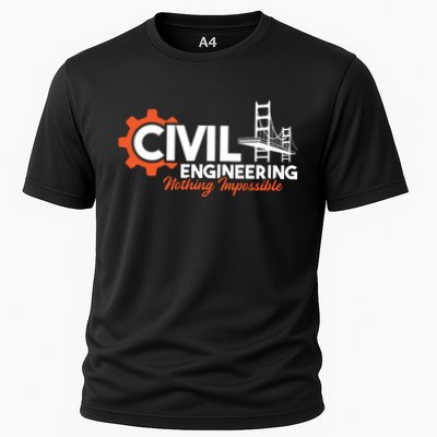 Nothing Impossible Bridge Engineer Civil Engineering Cooling Performance Crew T-Shirt