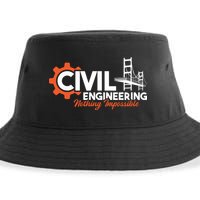 Nothing Impossible Bridge Engineer Civil Engineering Sustainable Bucket Hat