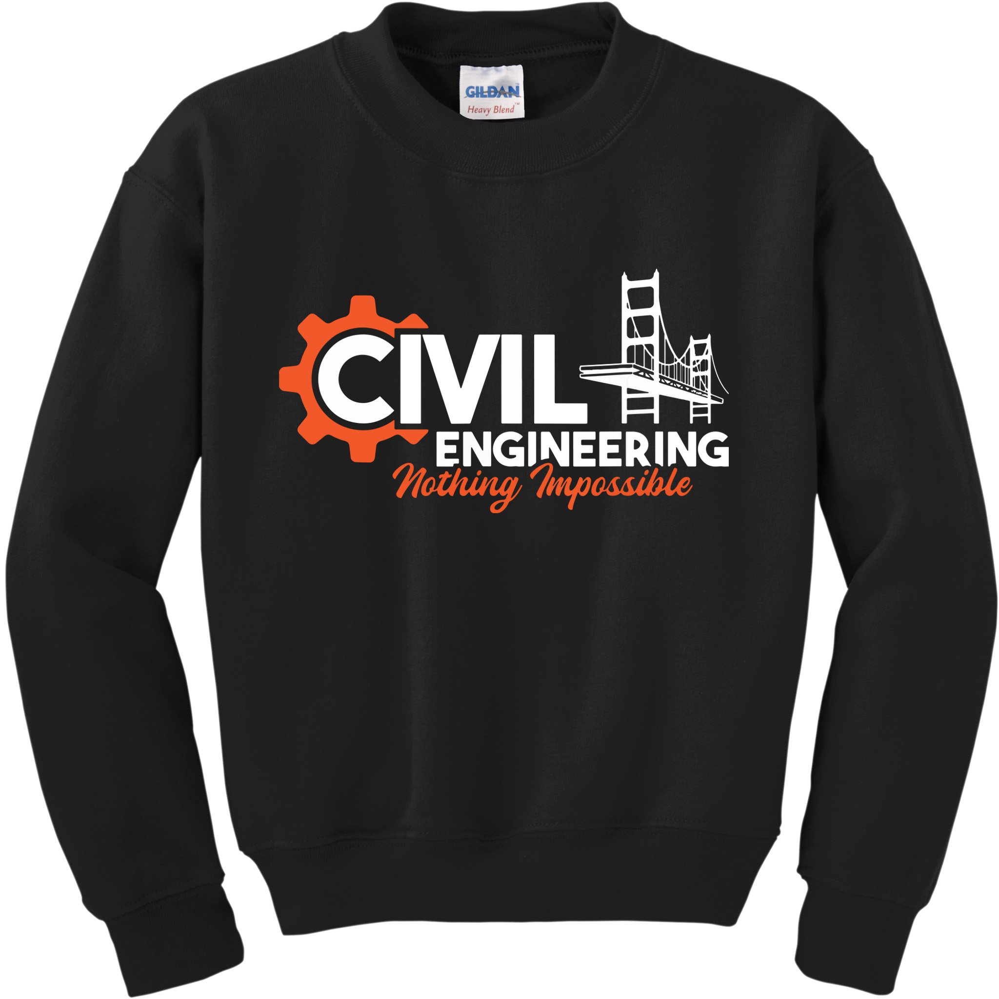 Nothing Impossible Bridge Engineer Civil Engineering Kids Sweatshirt