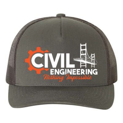 Nothing Impossible Bridge Engineer Civil Engineering Yupoong Adult 5-Panel Trucker Hat