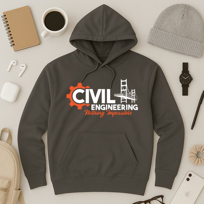 Nothing Impossible Bridge Engineer Civil Engineering Hoodie