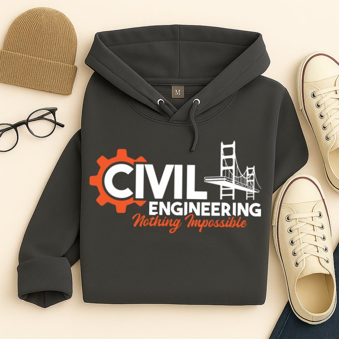 Nothing Impossible Bridge Engineer Civil Engineering Hoodie