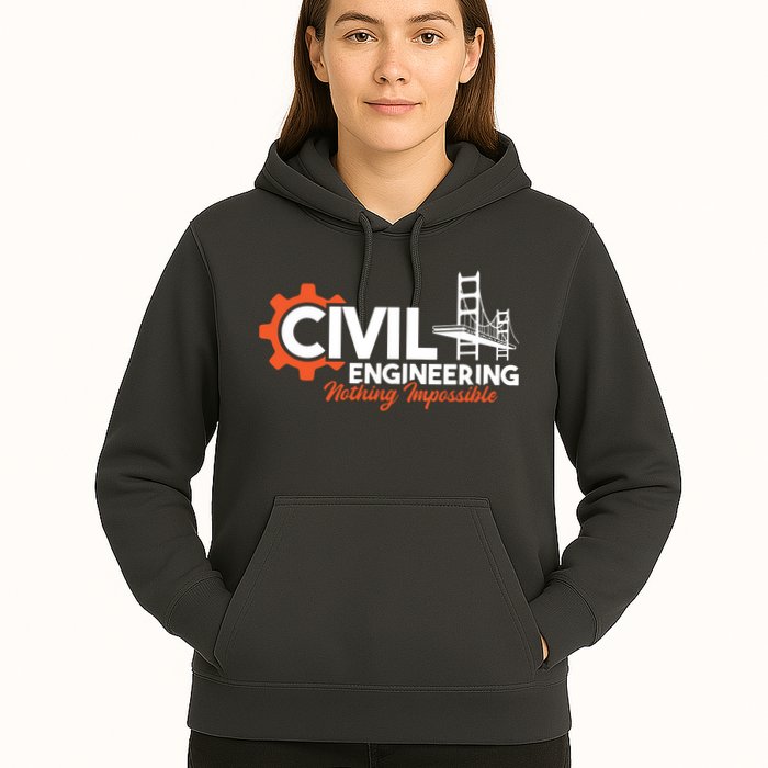 Nothing Impossible Bridge Engineer Civil Engineering Hoodie