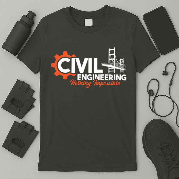 Nothing Impossible Bridge Engineer Civil Engineering T-Shirt