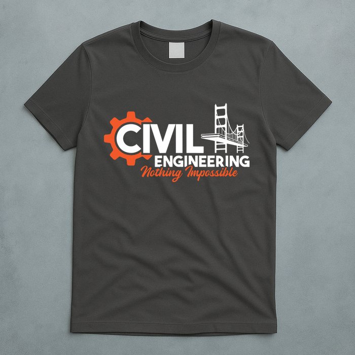 Nothing Impossible Bridge Engineer Civil Engineering T-Shirt