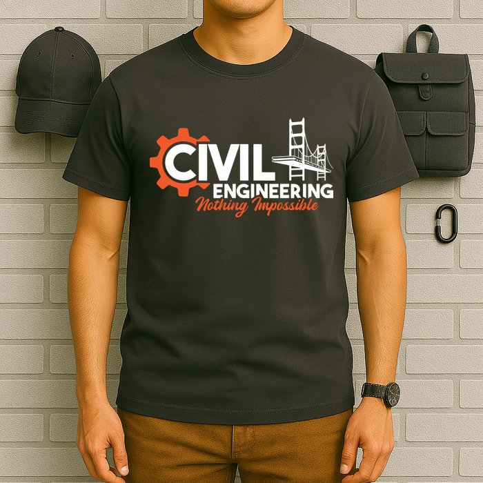 Nothing Impossible Bridge Engineer Civil Engineering T-Shirt