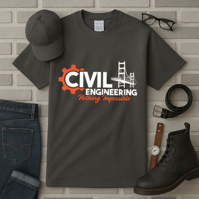 Nothing Impossible Bridge Engineer Civil Engineering Tall T-Shirt