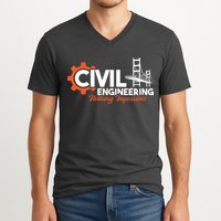 Nothing Impossible Bridge Engineer Civil Engineering V-Neck T-Shirt