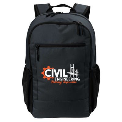 Nothing Impossible Bridge Engineer Civil Engineering Daily Commute Backpack