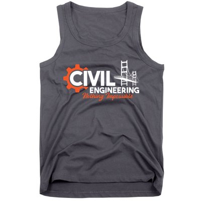 Nothing Impossible Bridge Engineer Civil Engineering Tank Top
