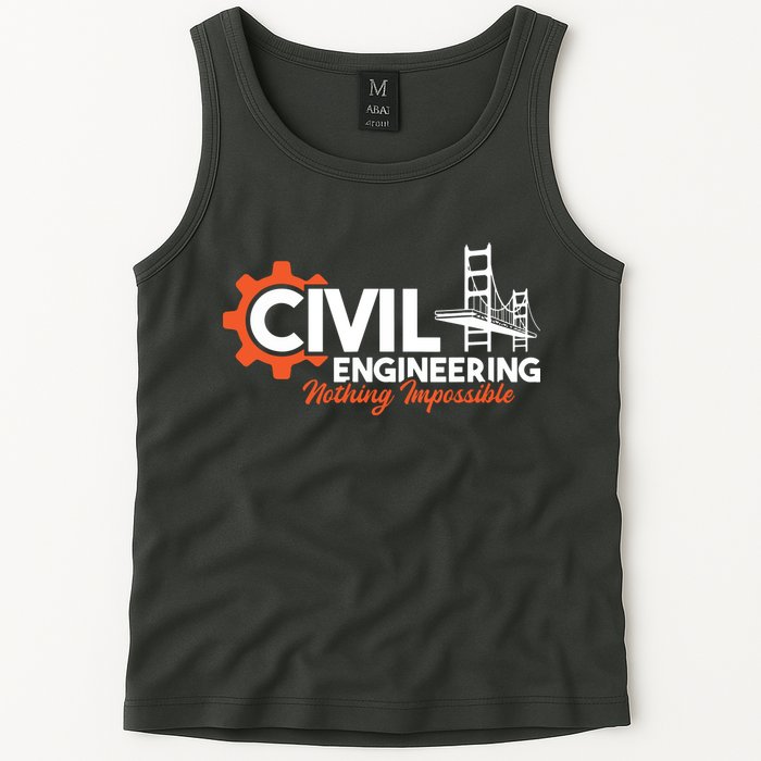 Nothing Impossible Bridge Engineer Civil Engineering Tank Top