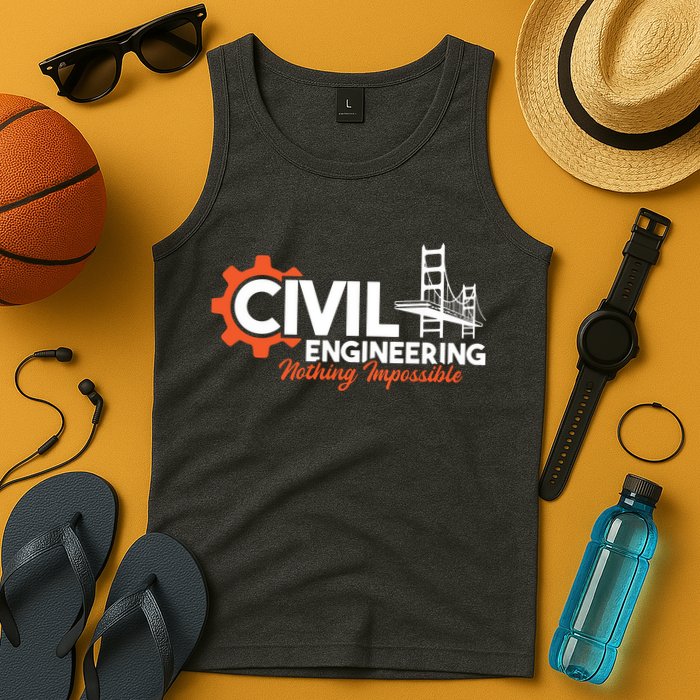 Nothing Impossible Bridge Engineer Civil Engineering Tank Top