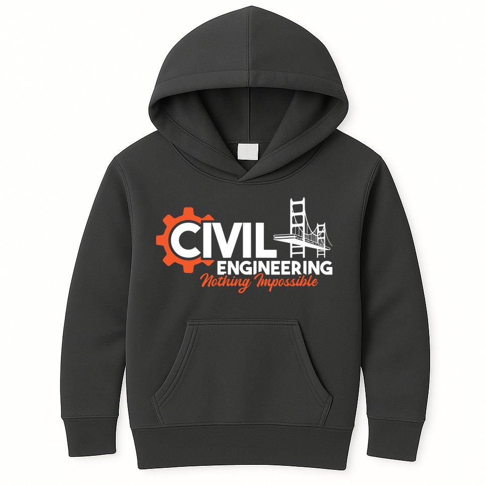 Nothing Impossible Bridge Engineer Civil Engineering Kids Hoodie