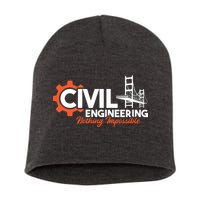 Nothing Impossible Bridge Engineer Civil Engineering Short Acrylic Beanie