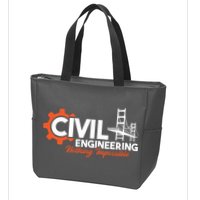 Nothing Impossible Bridge Engineer Civil Engineering Zip Tote Bag