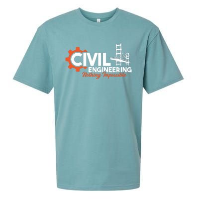 Nothing Impossible Bridge Engineer Civil Engineering Sueded Cloud Jersey T-Shirt