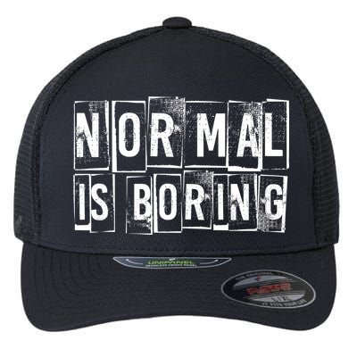 Normal Is Boring Vintage Flexfit Unipanel Trucker Cap