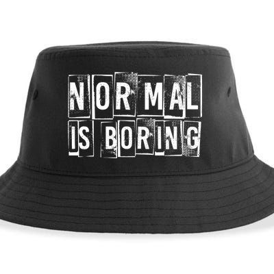 Normal Is Boring Vintage Sustainable Bucket Hat