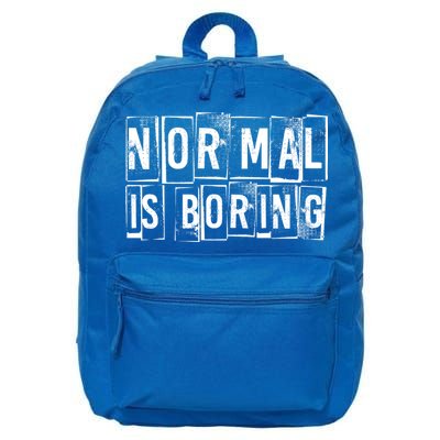 Normal Is Boring Vintage 16 in Basic Backpack