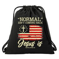 Normal Isn't Coming Back But Jesus Is Revelation 14 Costume Drawstring Bag