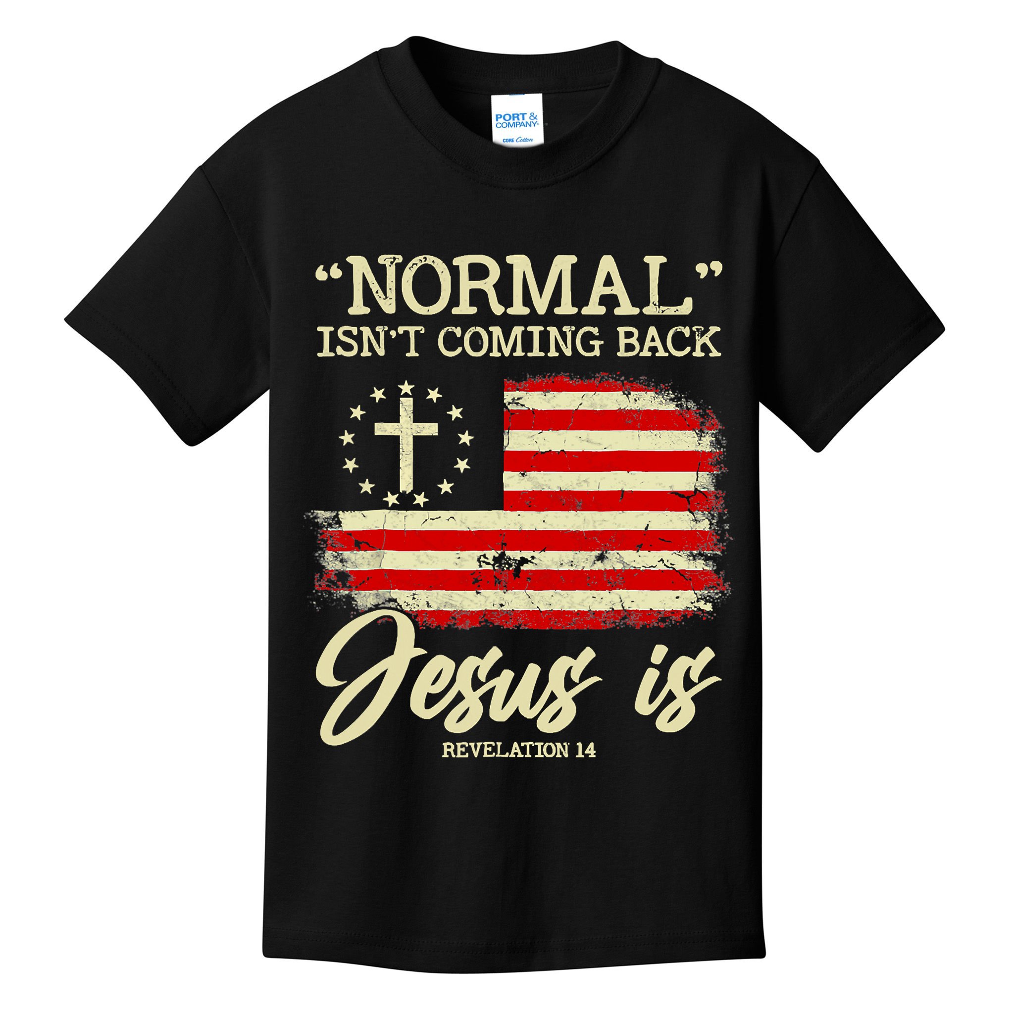 Normal Isn't Coming Back But Jesus Is Revelation 14 Costume Kids T-Shirt