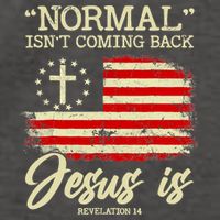 Normal Isn't Coming Back But Jesus Is Revelation 14 Costume Vector Backpack