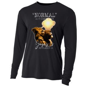 Normal Isnt Coming Back But Jesus Is Cross Christian Easter Cooling Performance Long Sleeve Crew