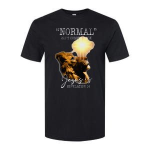 Normal Isnt Coming Back But Jesus Is Cross Christian Easter Softstyle CVC T-Shirt