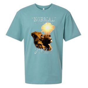 Normal Isnt Coming Back But Jesus Is Cross Christian Easter Sueded Cloud Jersey T-Shirt