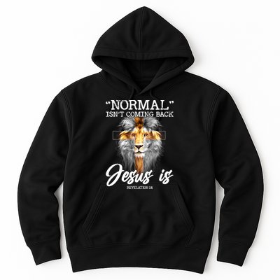 Normal Isn't Coming Back But Jesus Is Cross Christian Hoodie