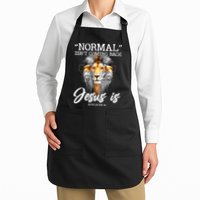 Normal Isn't Coming Back But Jesus Is Cross Christian Apron
